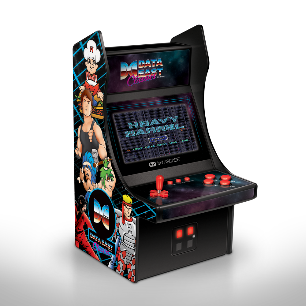 Mini Player Retro Arcade with Data East games front right angle