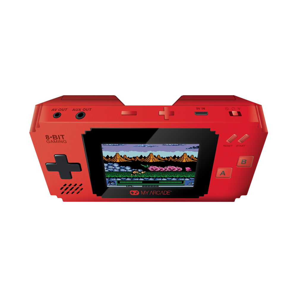 Pixel Player portable retro gaming system top view
